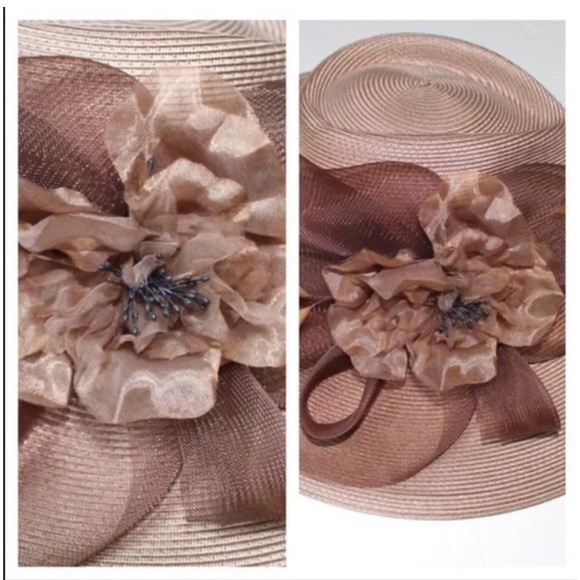 Fine Millinery Collection’s Floral Wide Brim Sinamay Derby Hat main image 8
